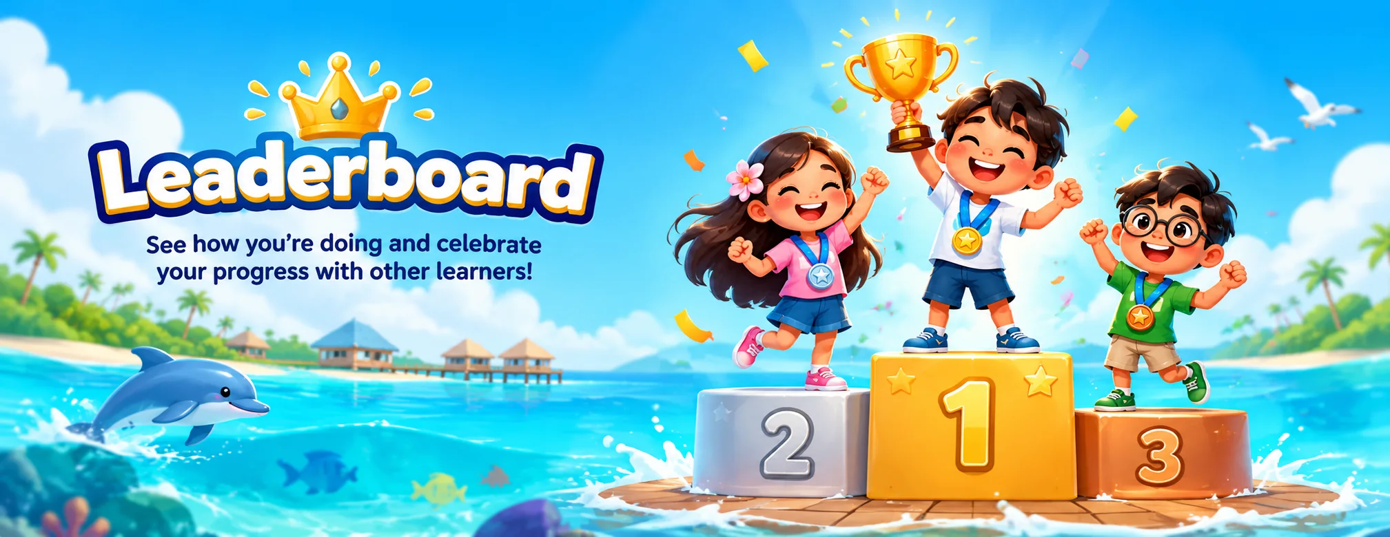 Leaderboard: celebrate your progress with other learners